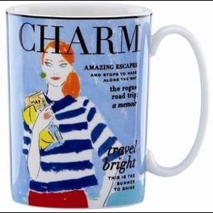 New in box Kate Spade Make Headlines Travel Bright Mug